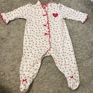 Little Me 6-9M My First Christmas Footie